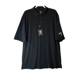 NWT Jack Daniels Polo Shirt Men's Large Black Gear Sports Golf Whiskey Bartender